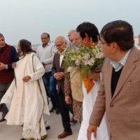 Receiving Sri Sri RaviShankar at Hisar